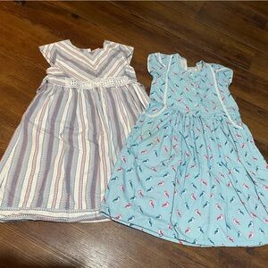 Girls midi cotton dresses approx size 8
